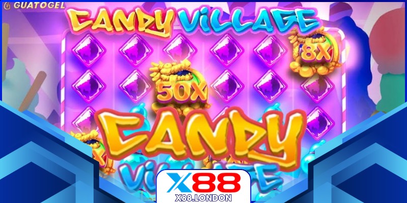 Khung cảnh sắc màu rực rỡ ở Candy Village