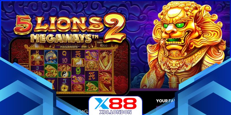 Sư tử vàng quyền uy của 5 Lions Megaways